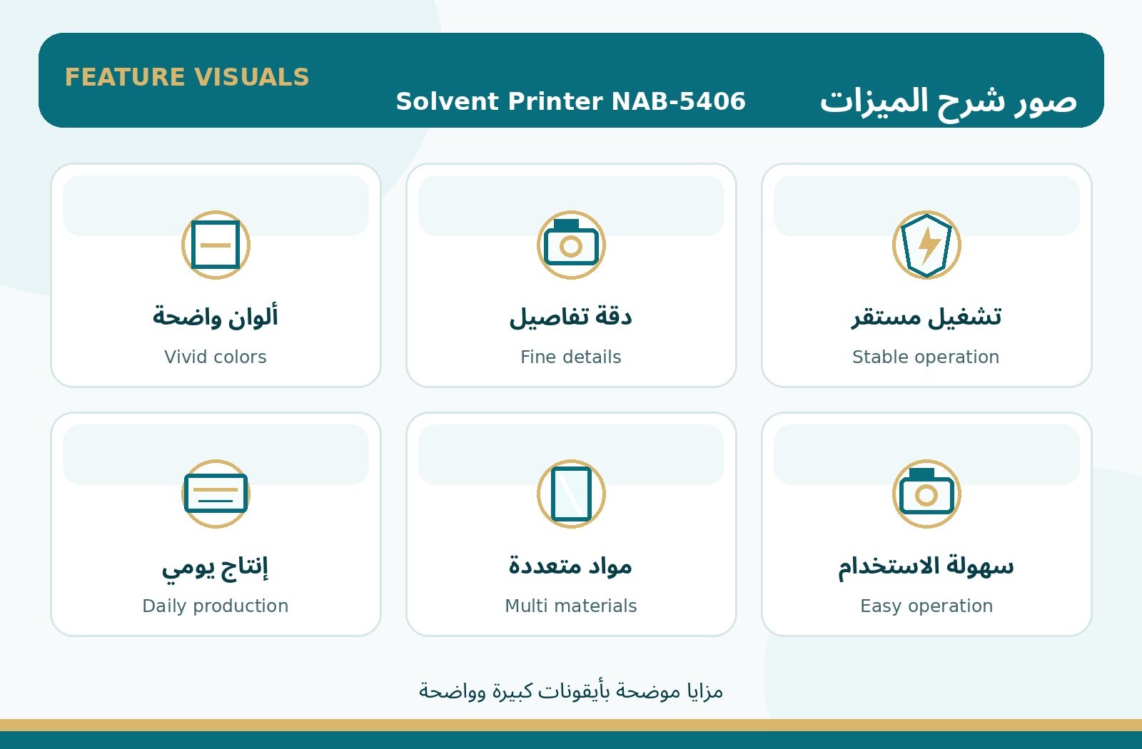 شرح ميزات Solvent Printer NAB-5406